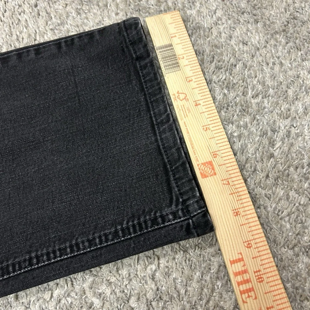 Levis 541 Jeans Mens 46X34‎ (Fits 44X30) Black Denim Athletic Taper Cotton Zip